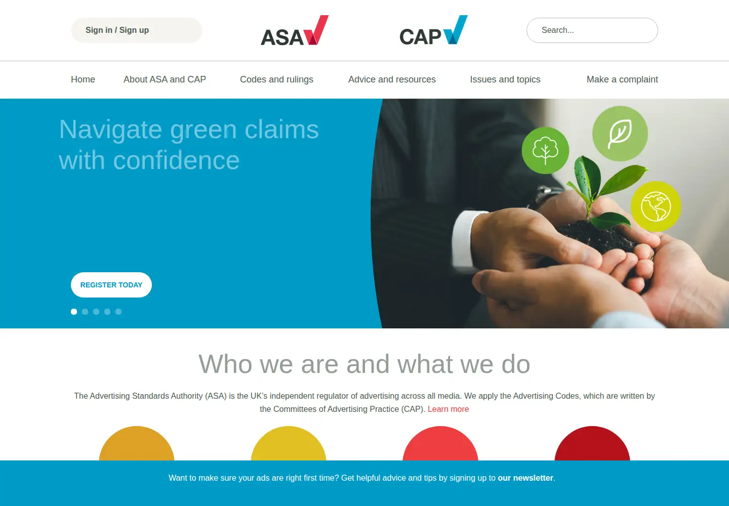 Captured homepage of cap.org.uk in the current scan