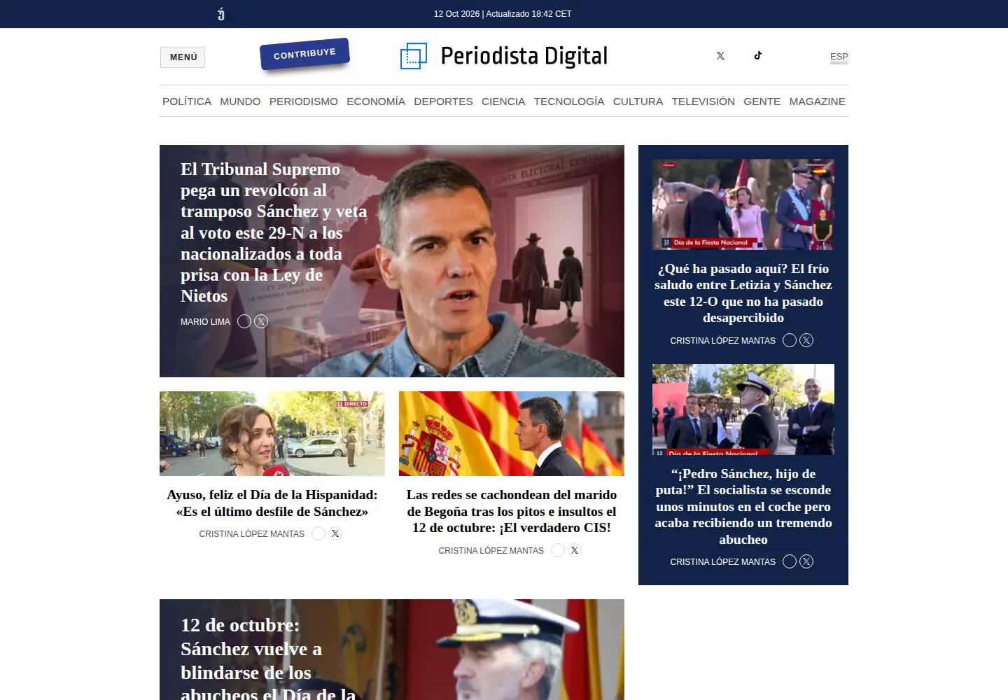 Captured homepage of periodistadigital.com in the current scan