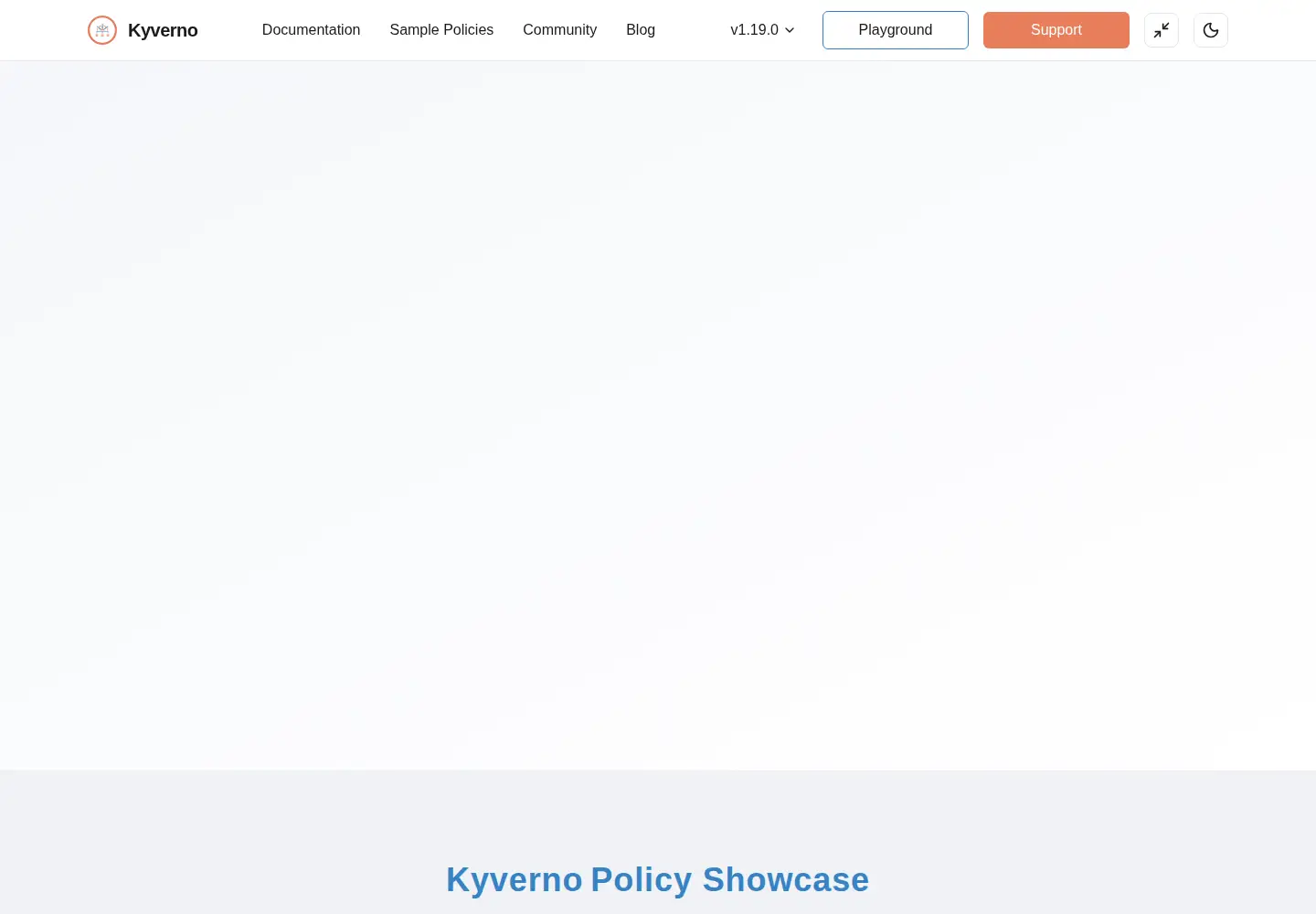 Screenshot of kyverno.io
