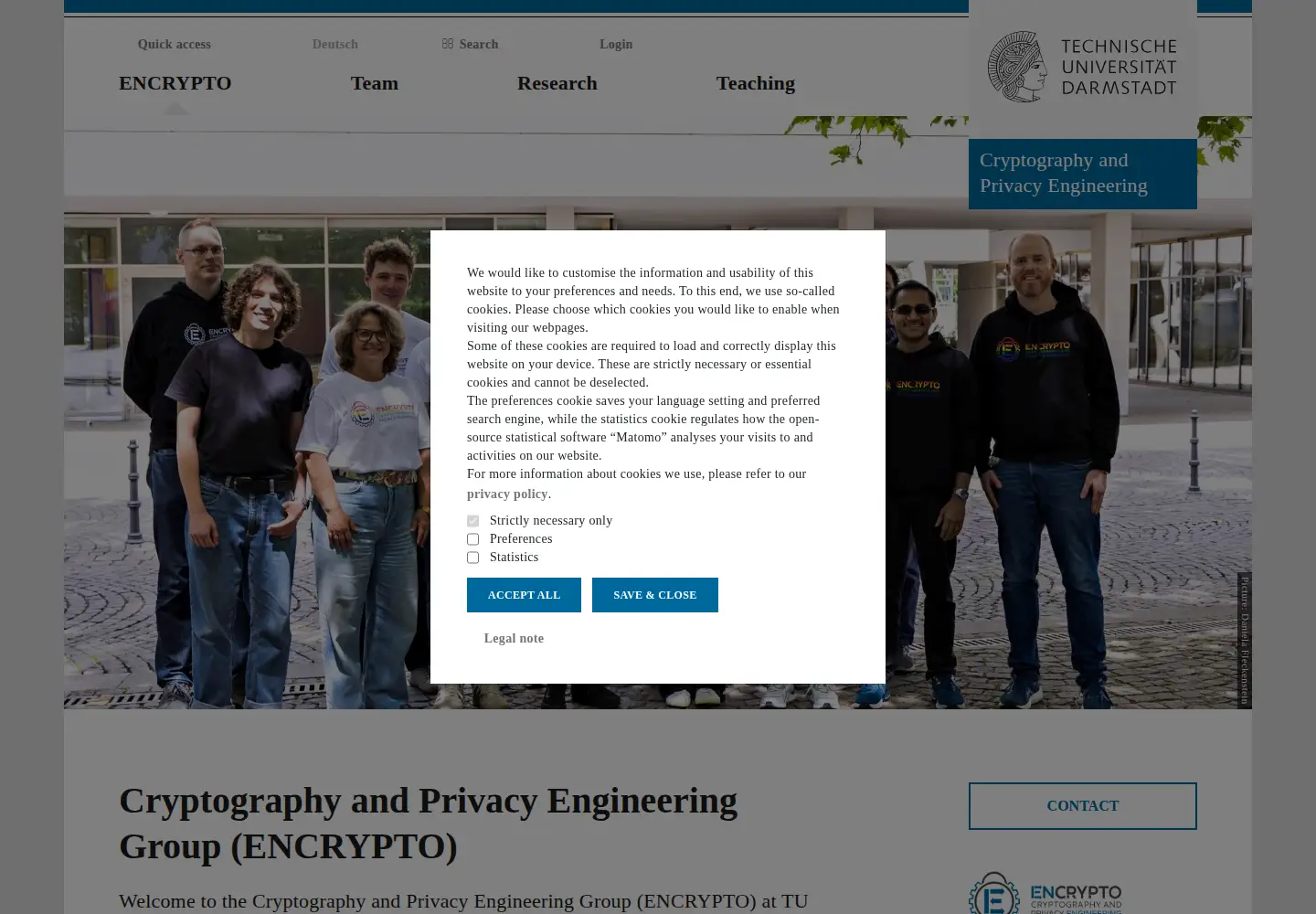 Screenshot of encrypto.de