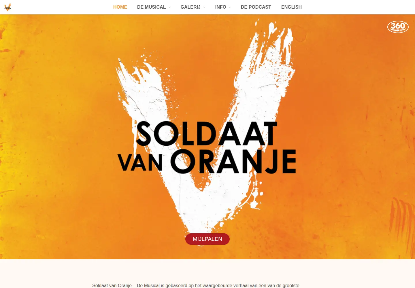 Screenshot of soldaatvanoranje.nl