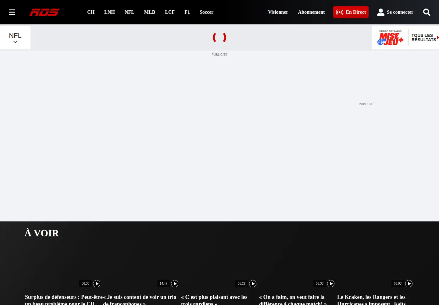 Captured homepage of rds.ca in the current scan