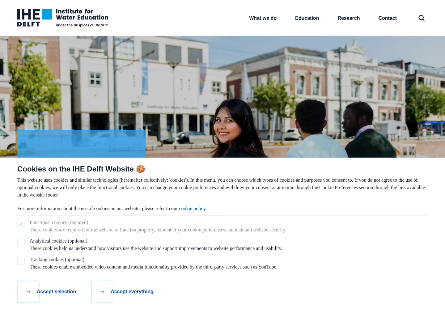 Screenshot of un-ihe.org