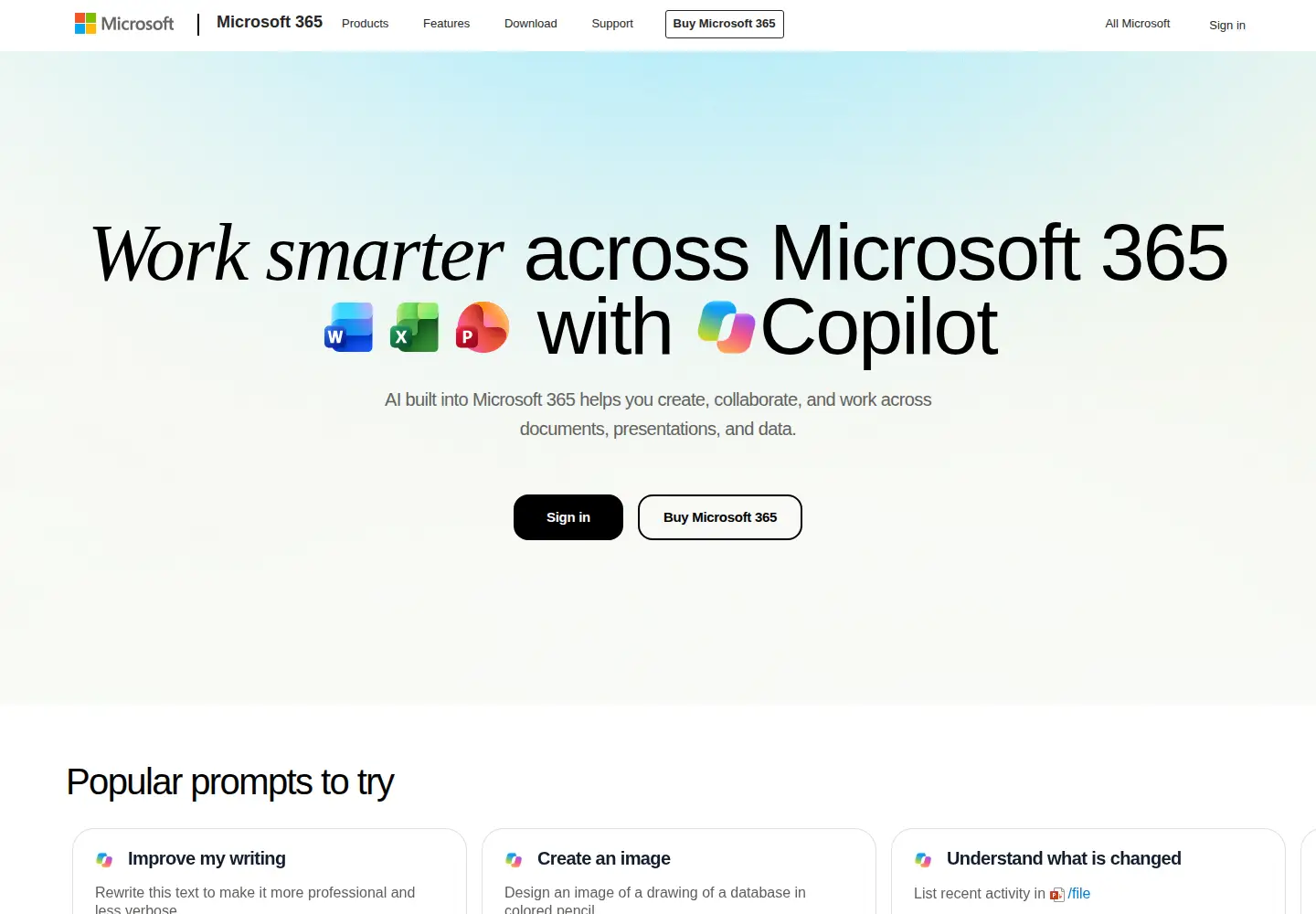 Screenshot of cloud.microsoft