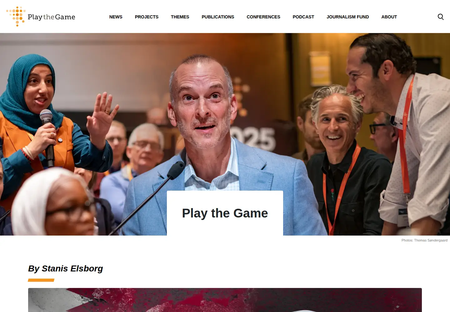 Captured homepage of playthegame.org in the current scan