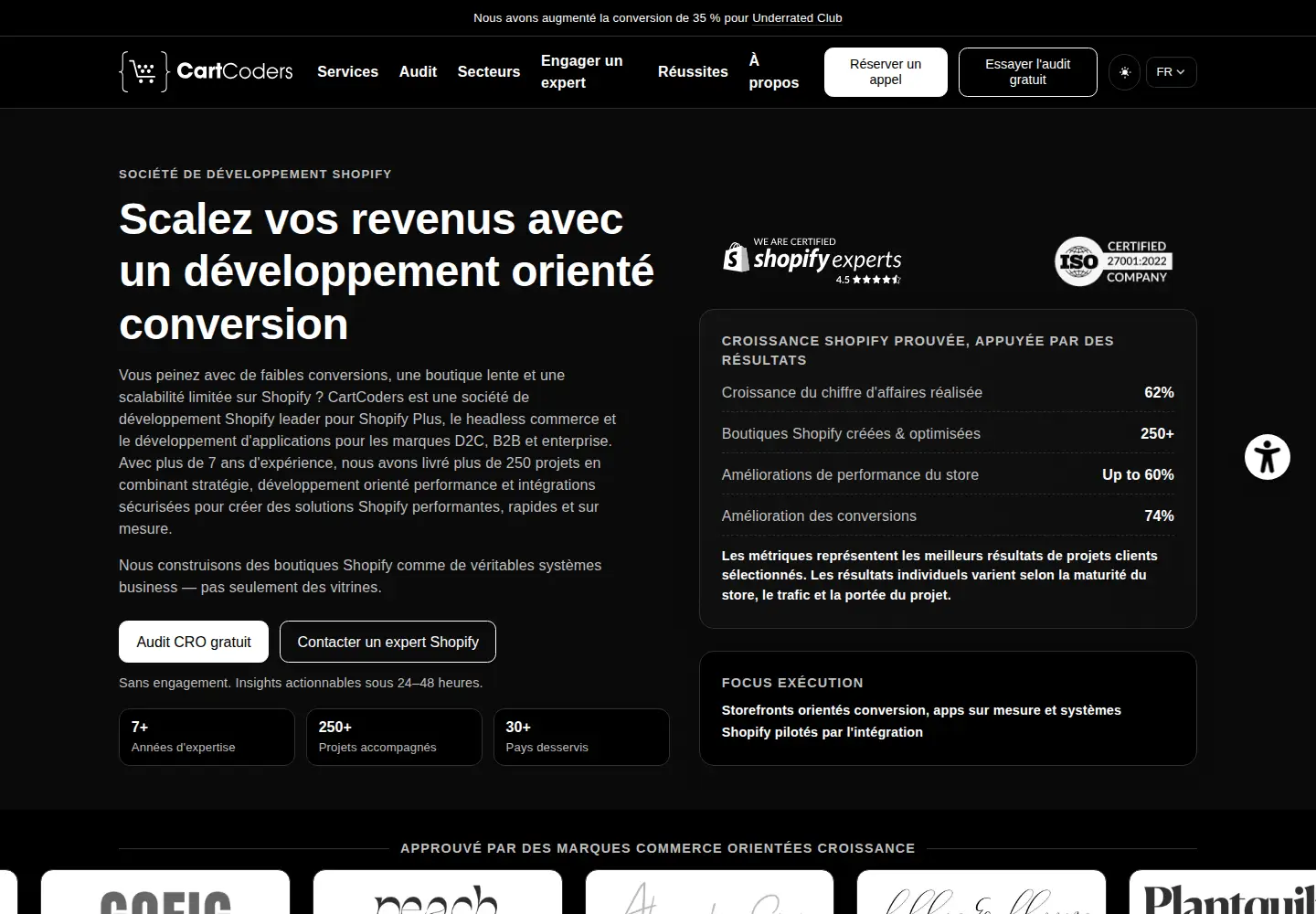 Captured homepage of cartcoders.com in the current scan