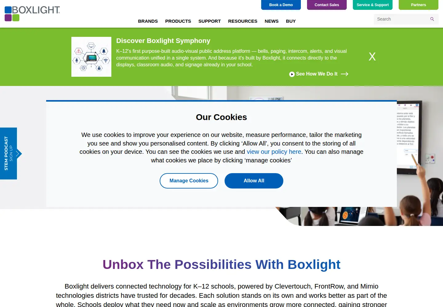 Screenshot of mimio.com