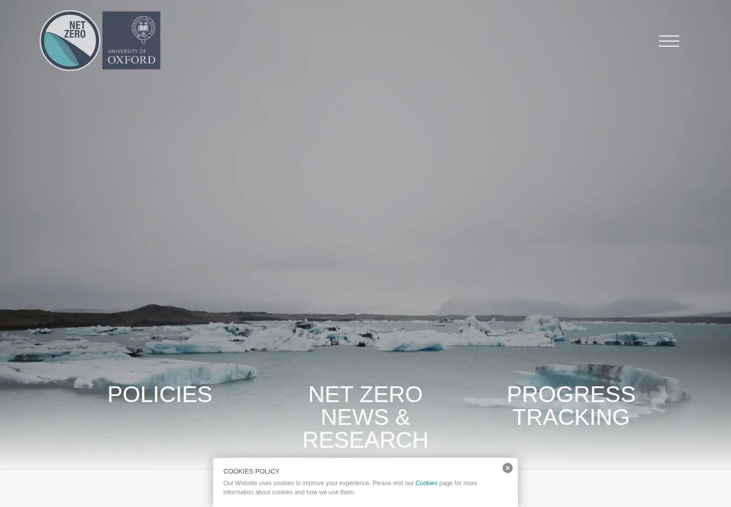 Screenshot of netzeroclimate.org