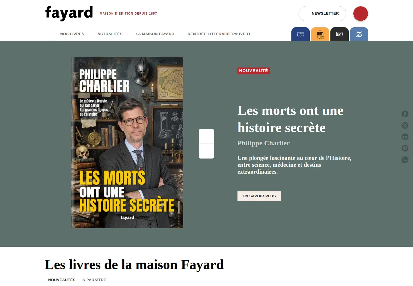 Screenshot of fayard.fr
