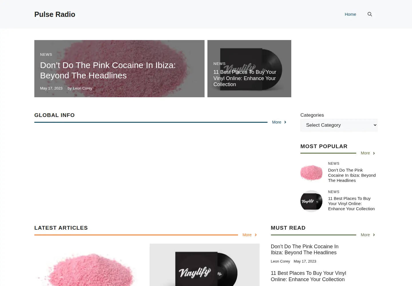 Screenshot of pulseradio.net