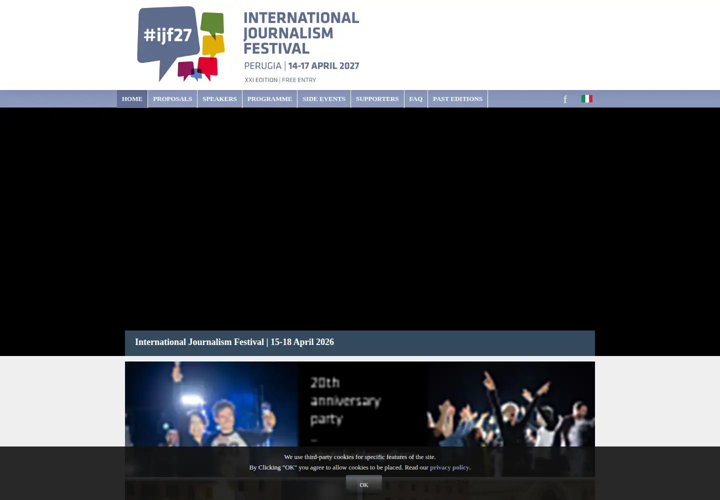 Screenshot of journalismfestival.com