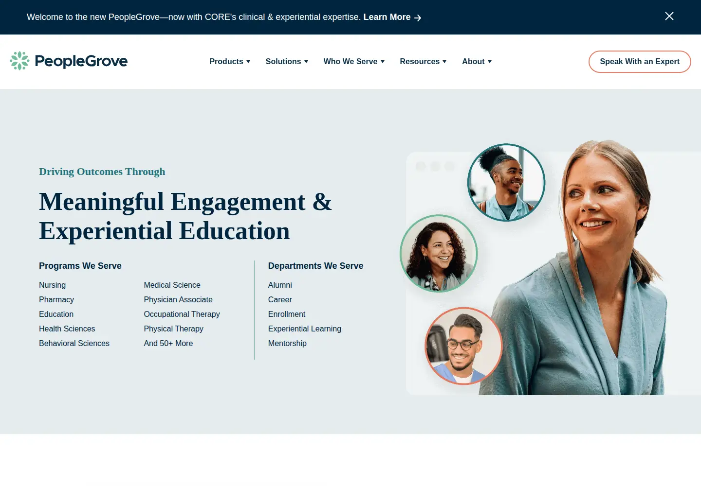 Captured homepage of peoplegrove.com in the current scan