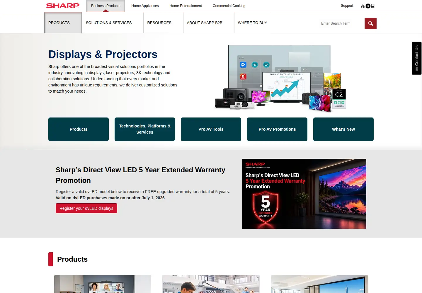 Captured homepage of necdisplay.com in the current scan