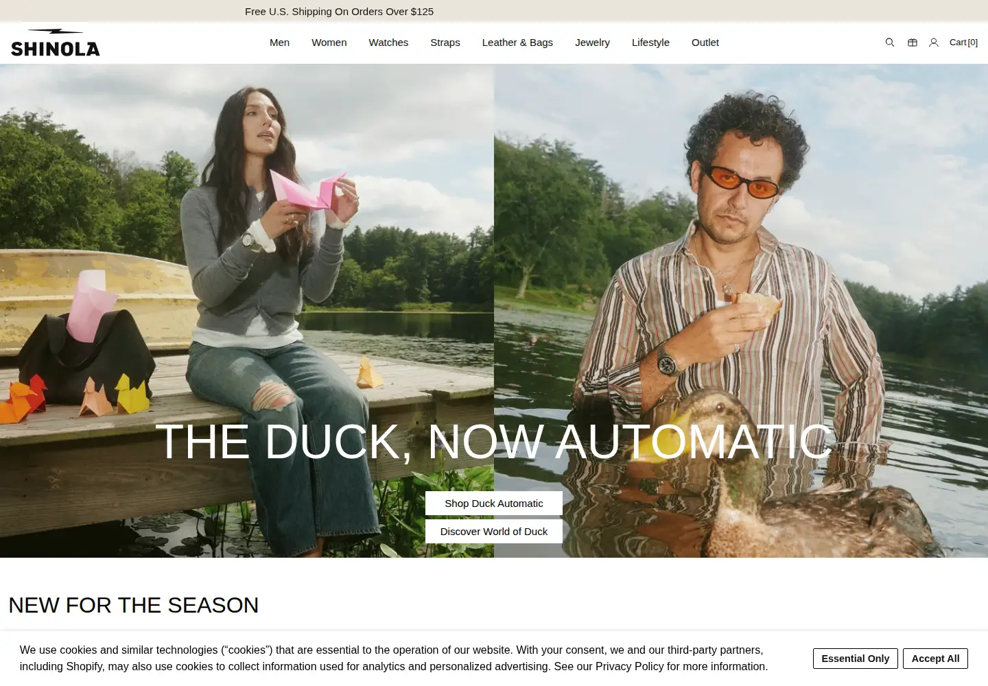 Screenshot of shinola.com
