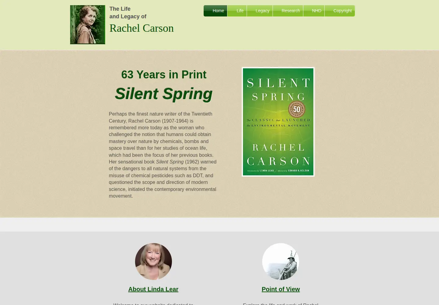 Screenshot of rachelcarson.org