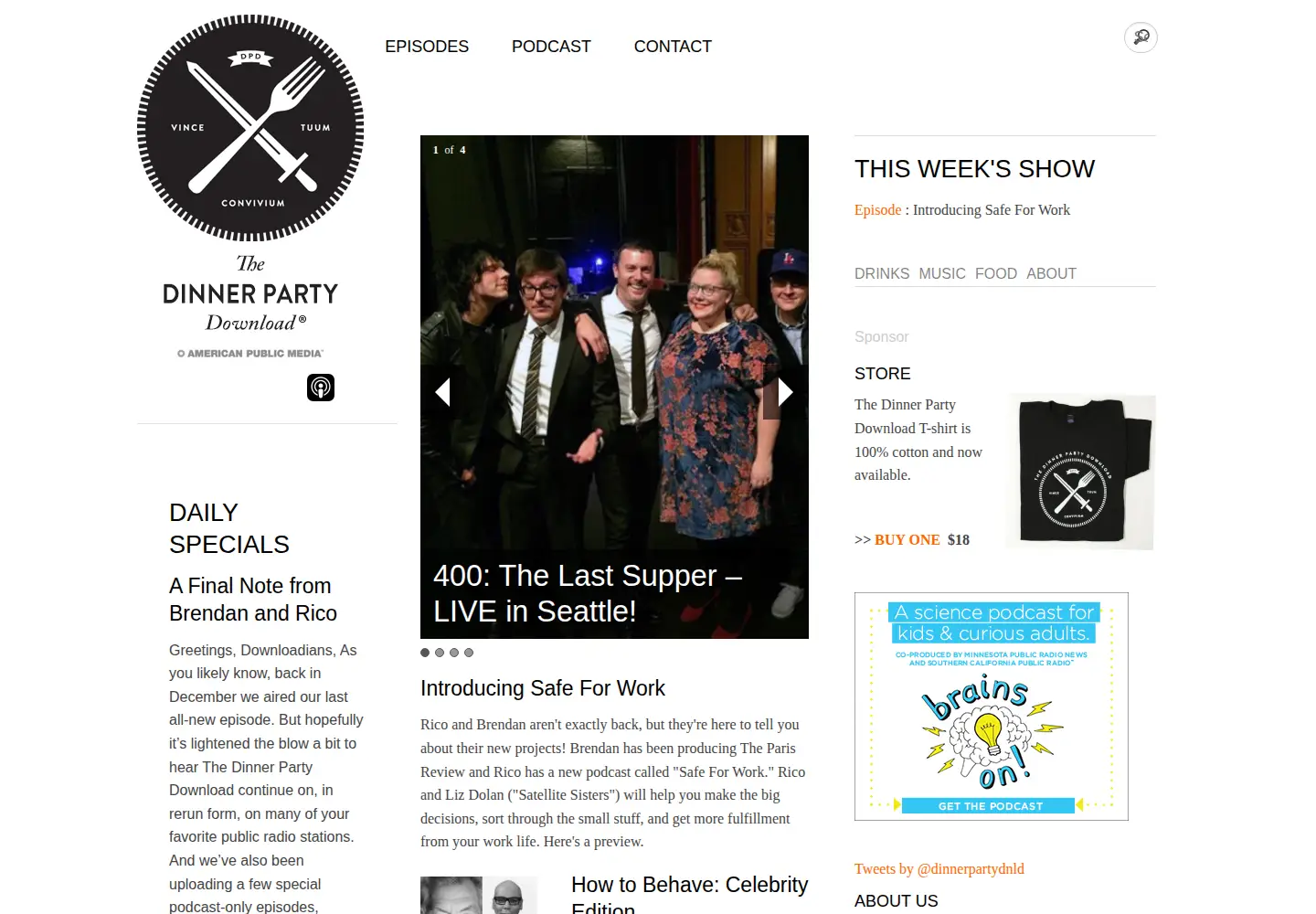 Screenshot of dinnerpartydownload.org