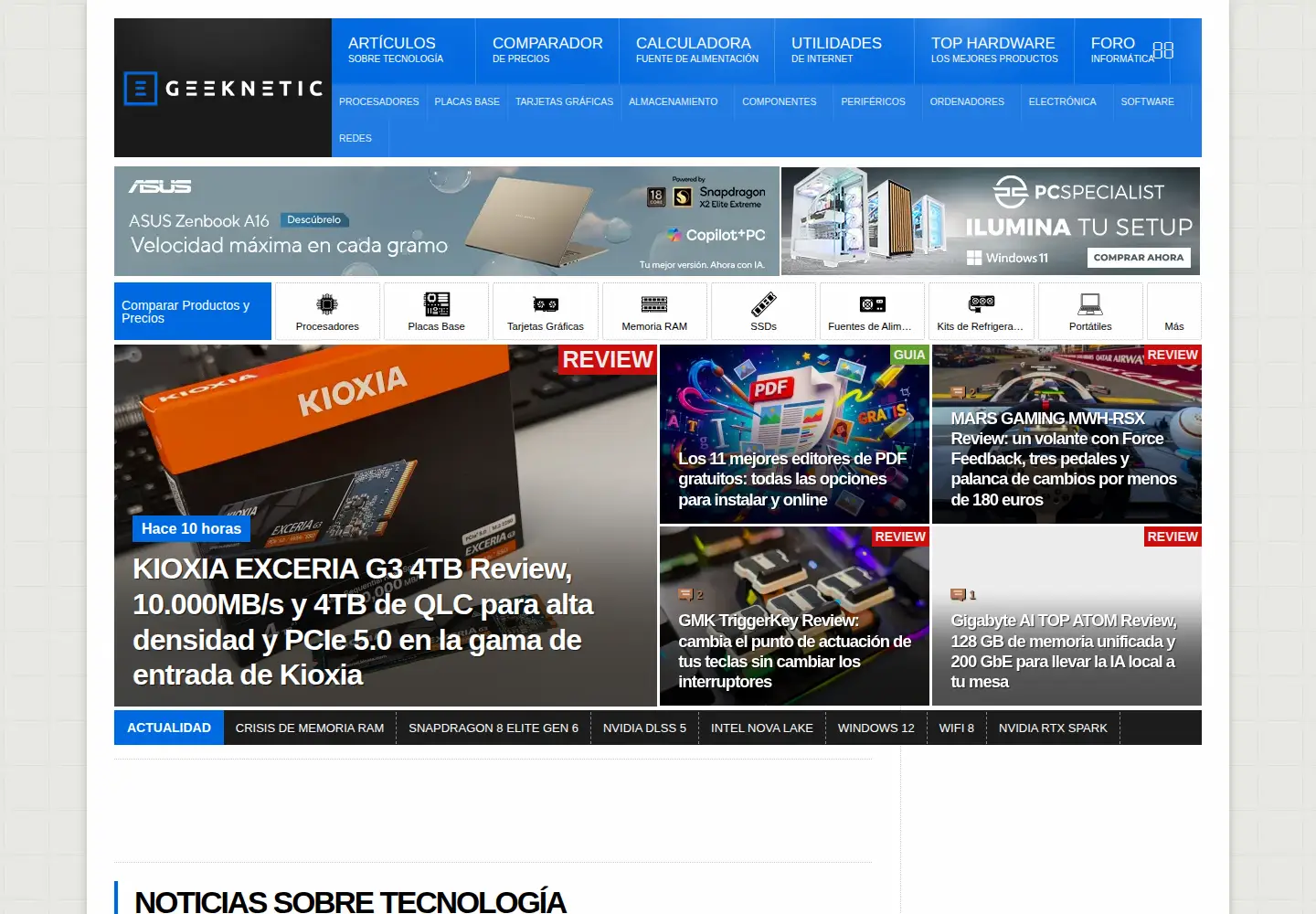 Screenshot of geeknetic.es