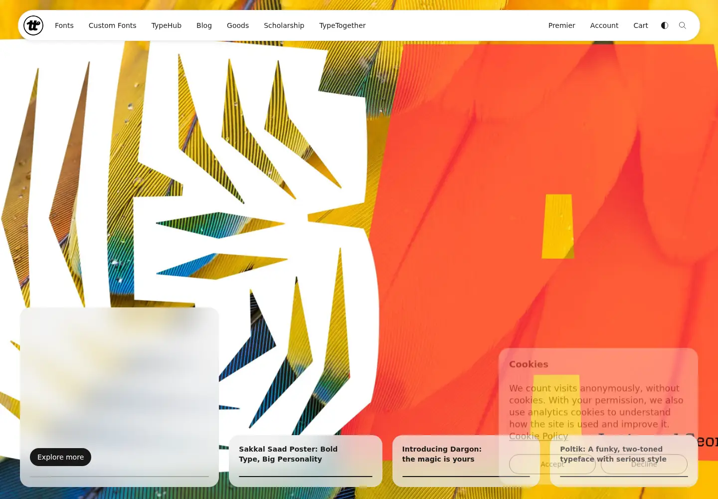 Captured homepage of type-together.com in the current scan