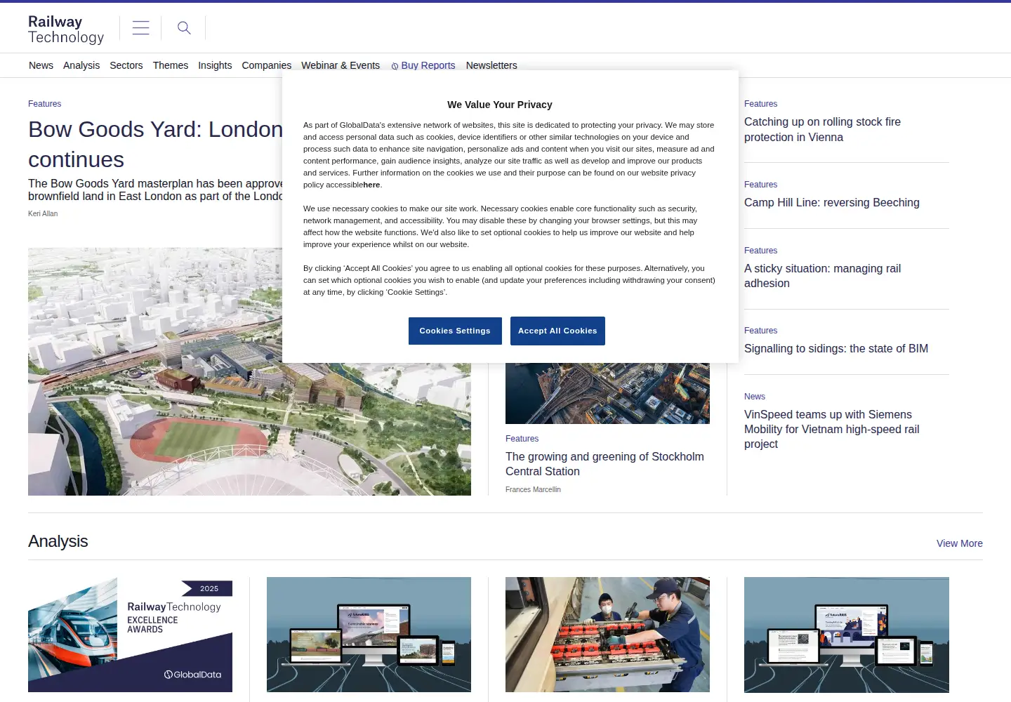 Screenshot of railway-technology.com