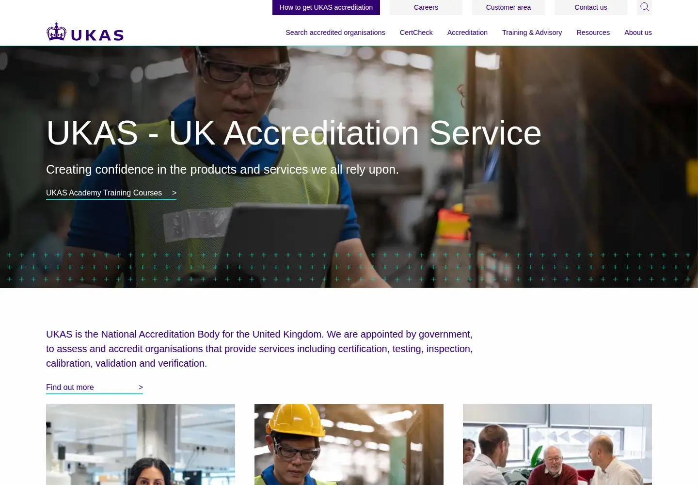 Captured homepage of ukas.com in the current scan