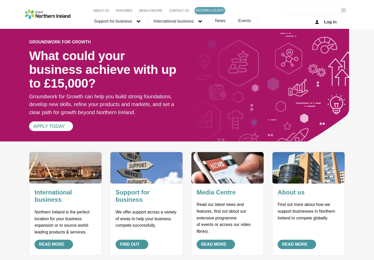 Captured homepage of investni.com in the current scan