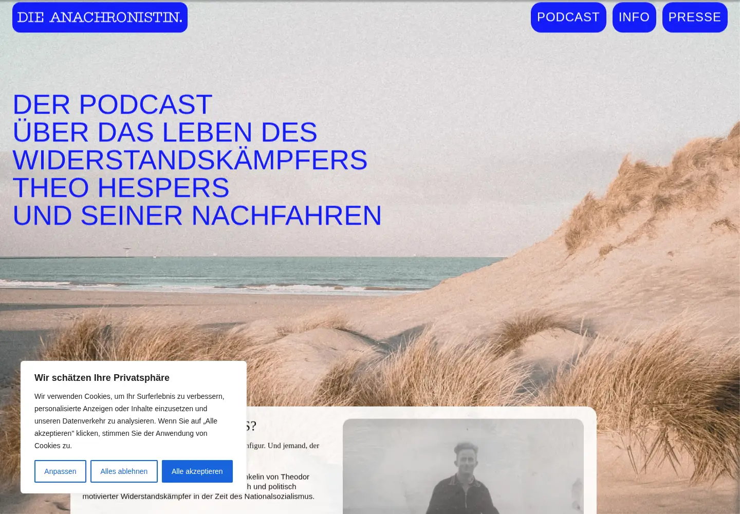 Screenshot of die-anachronistin.de
