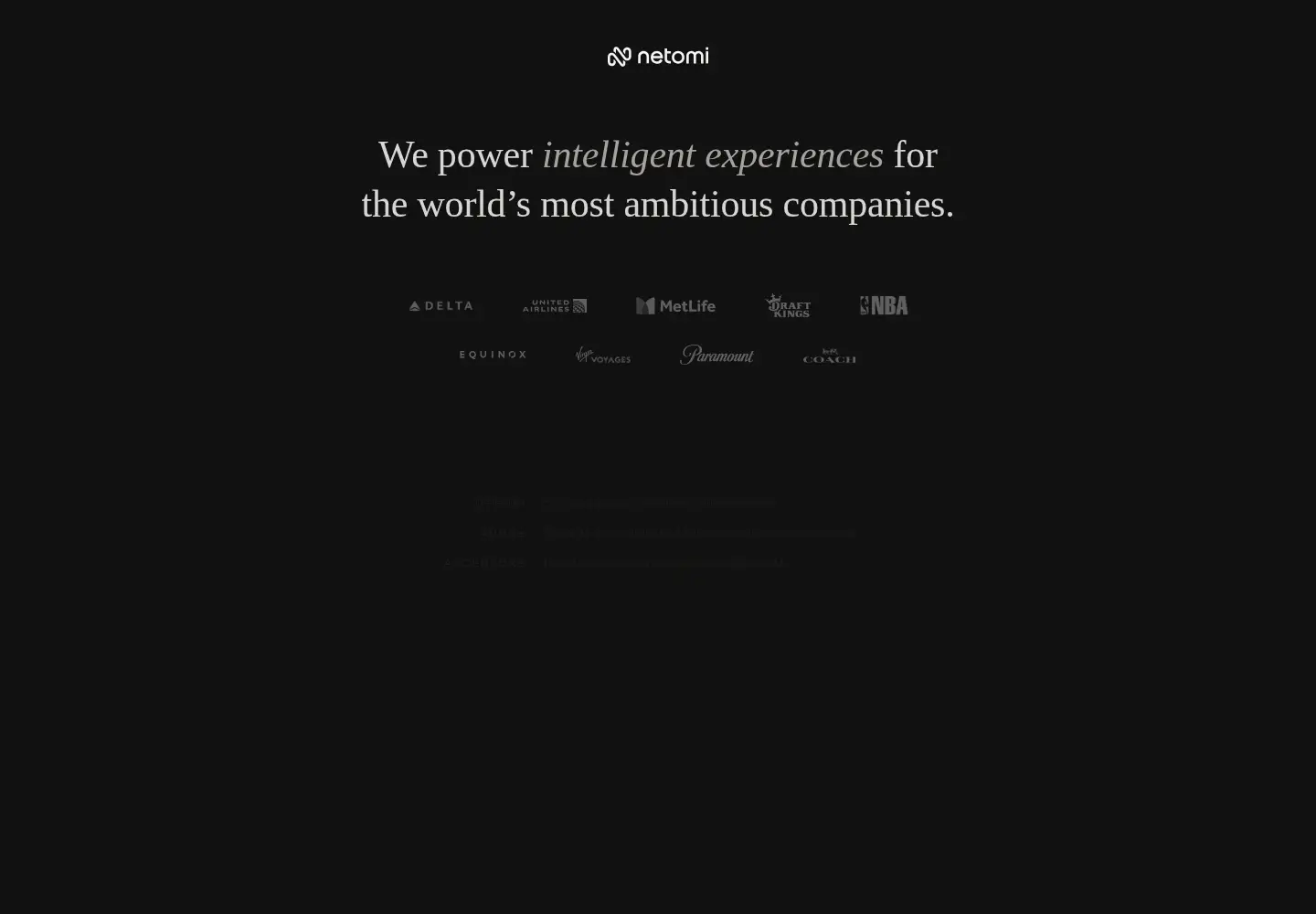 Captured homepage of netomi.com in the current scan