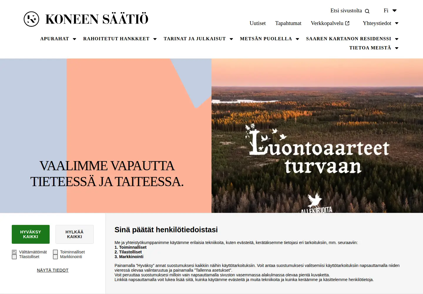 Screenshot of koneensaatio.fi