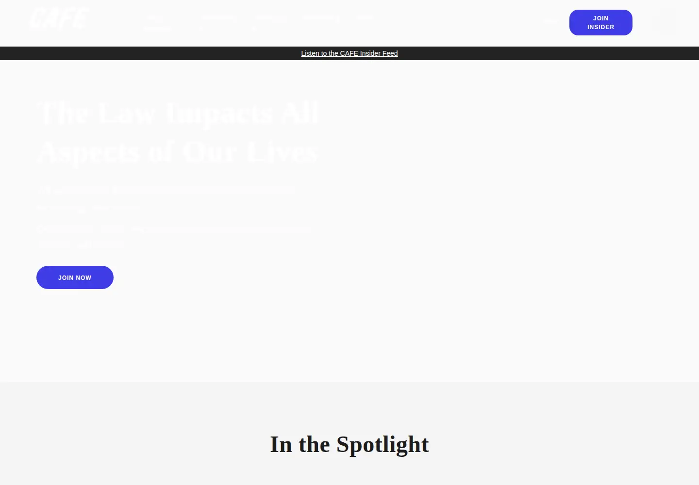 Captured homepage of cafe.com in the current scan