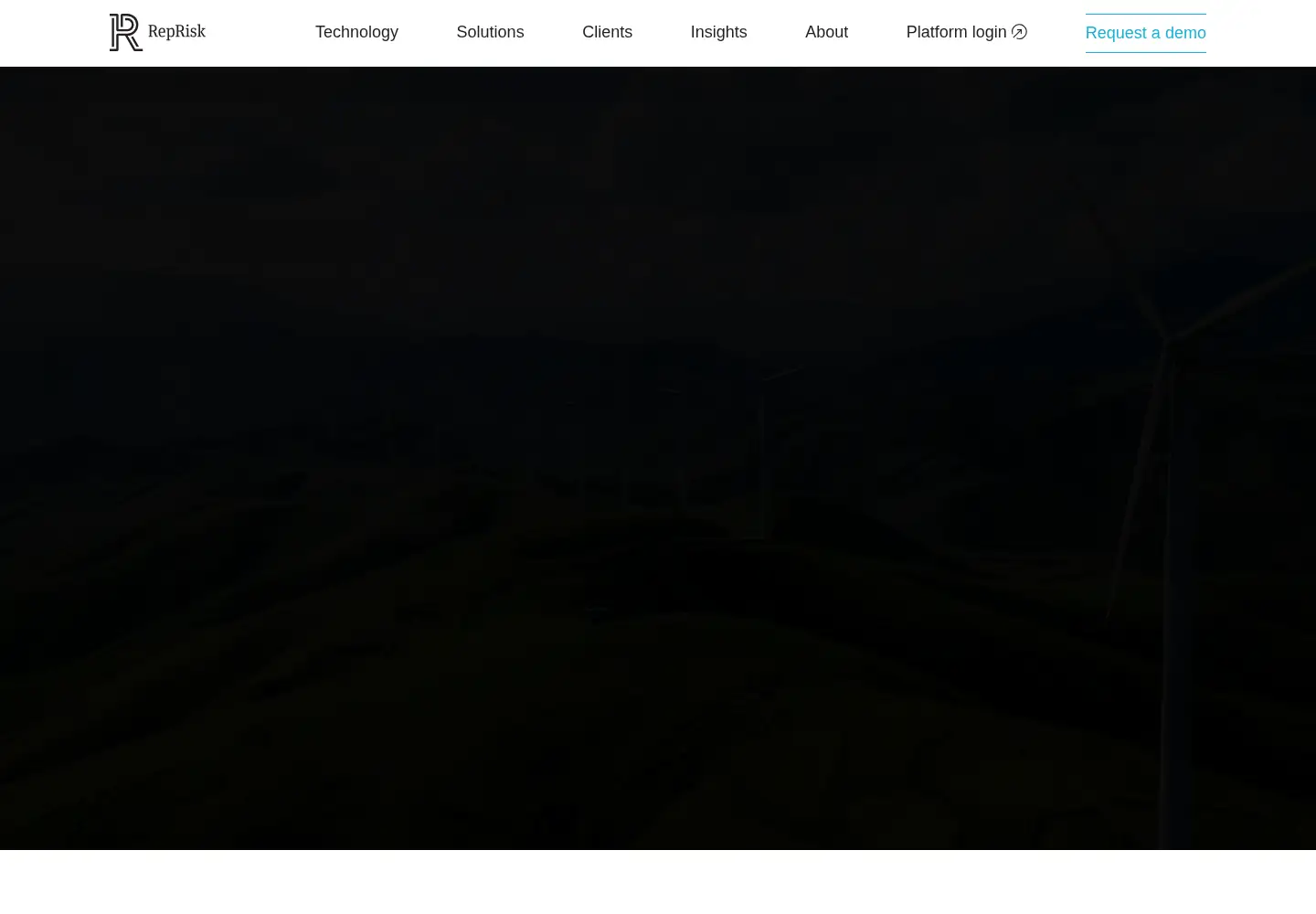Screenshot of reprisk.com