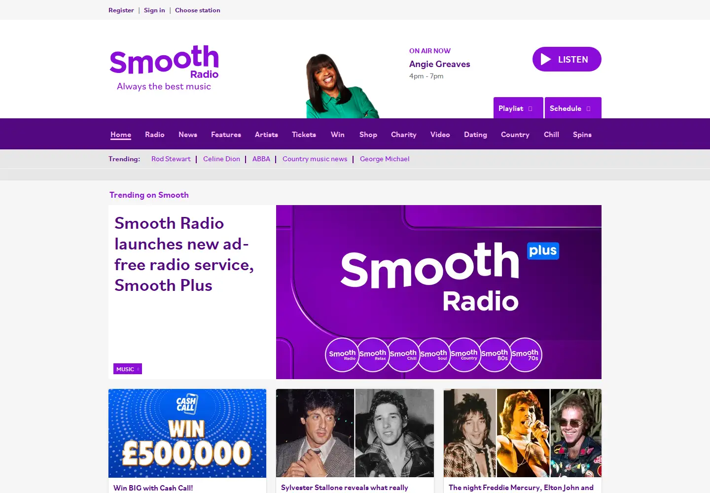 Screenshot of smoothradio.com