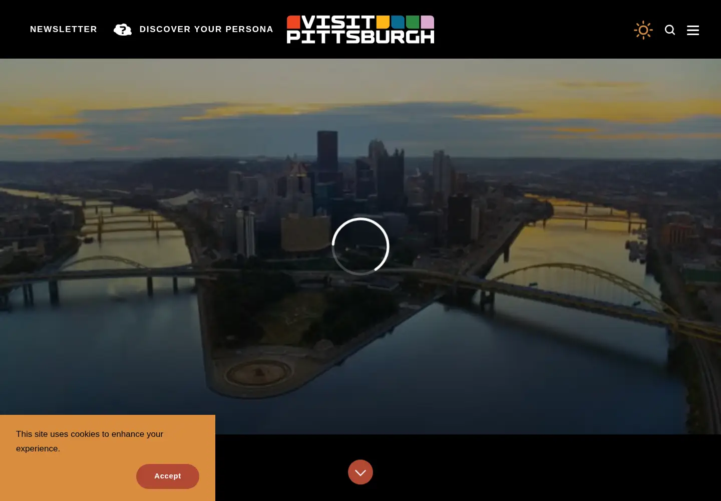 Screenshot of visitpittsburgh.com