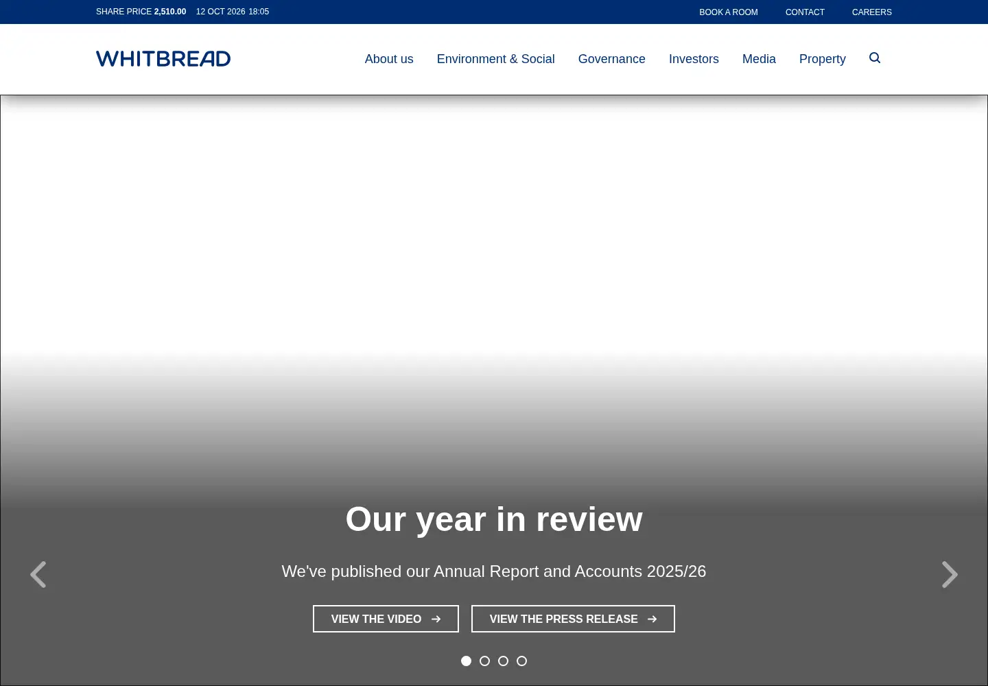 Captured homepage of whitbread.co.uk in the current scan