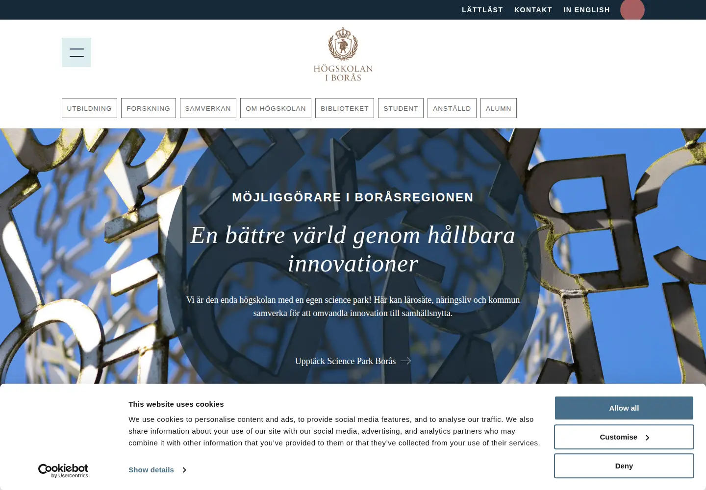 Screenshot of hb.se