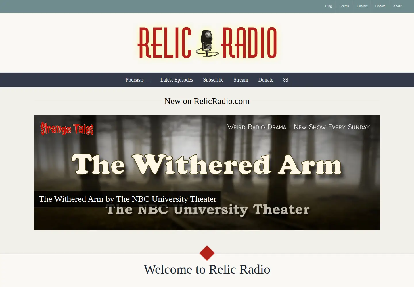 Screenshot of relicradio.com