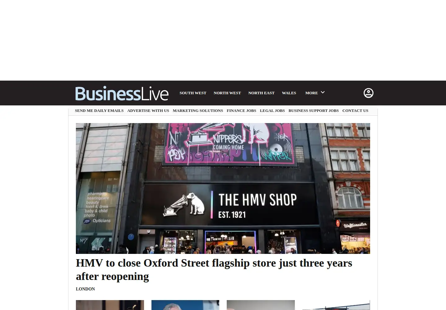 Captured homepage of business-live.co.uk in the current scan
