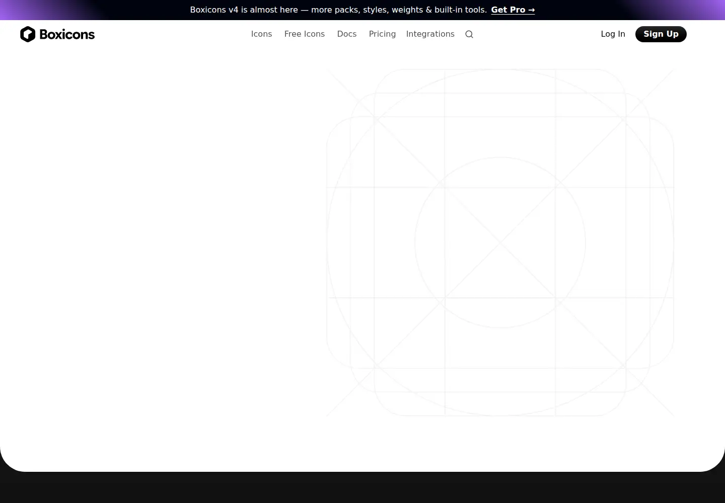 Screenshot of boxicons.com