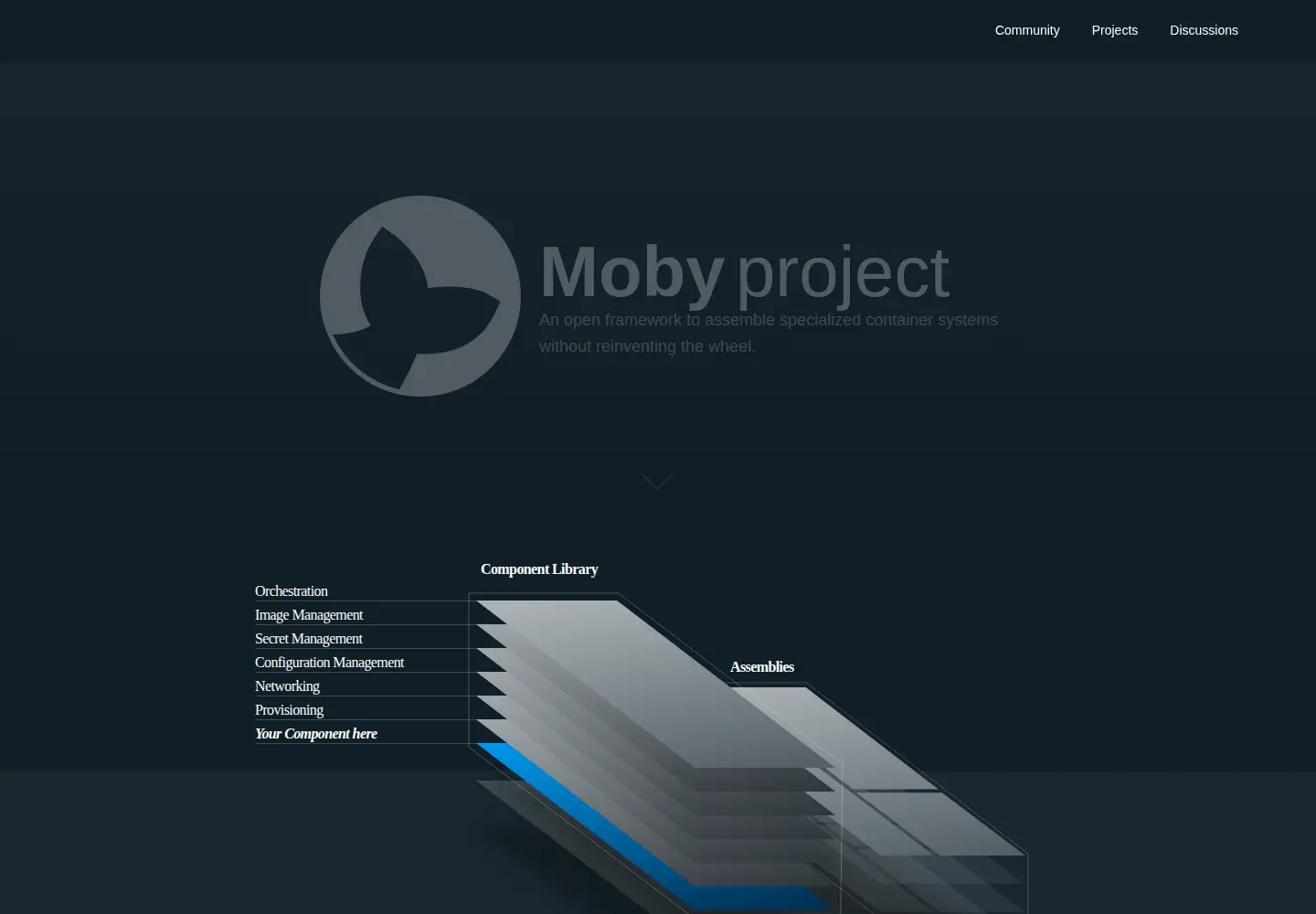 Captured homepage of mobyproject.org in the current scan