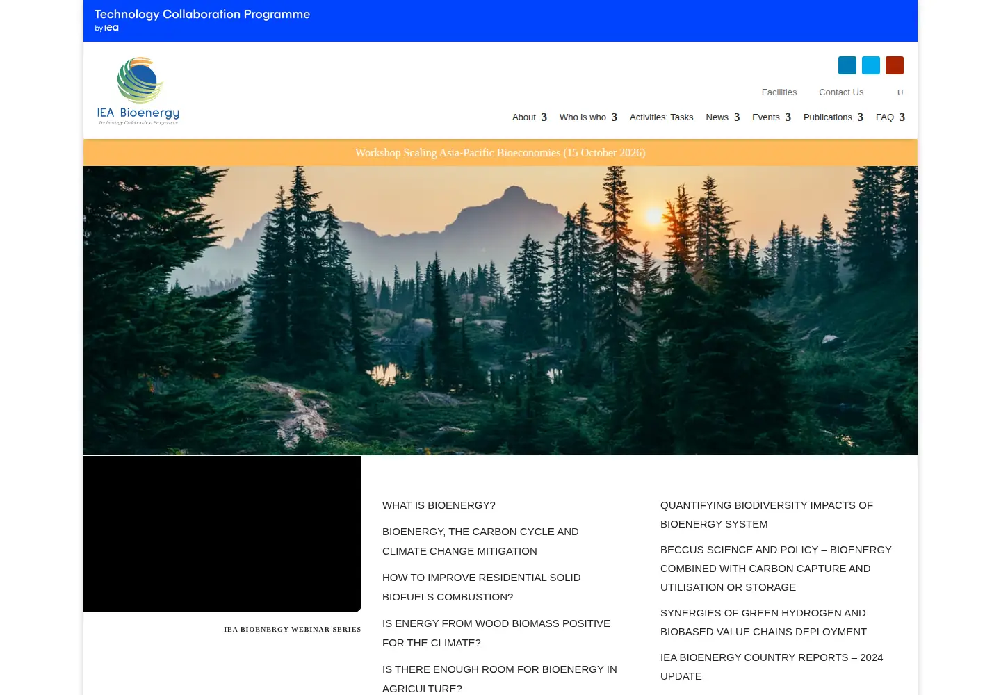 Screenshot of ieabioenergy.com