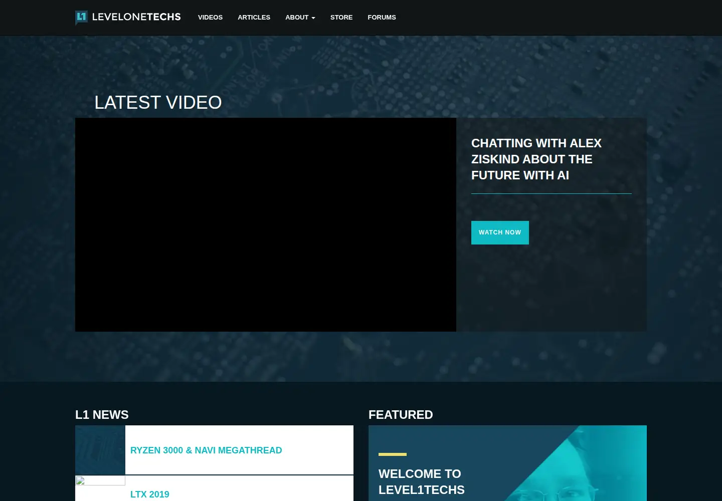 Screenshot of level1techs.com