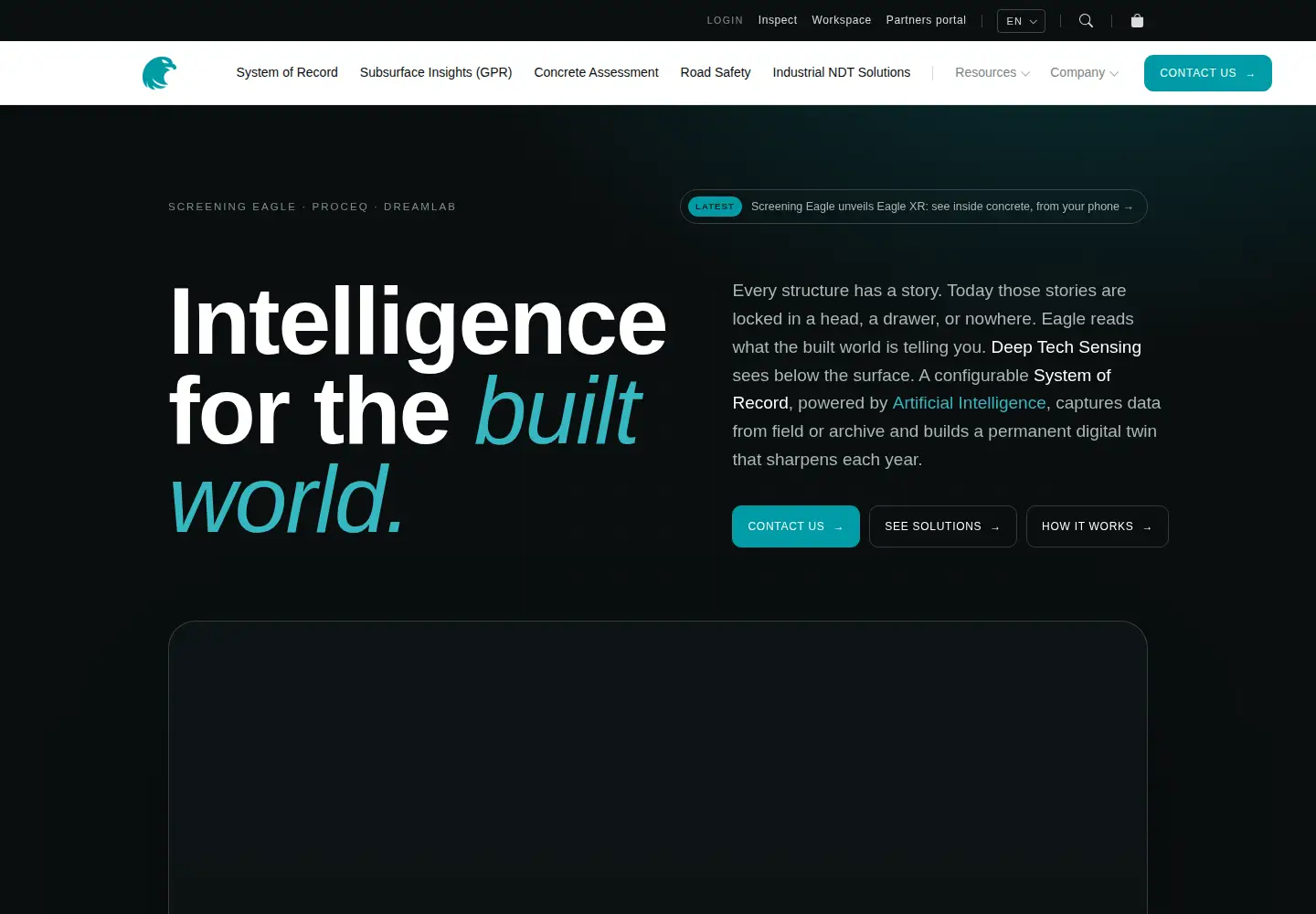 Screenshot of screeningeagle.com