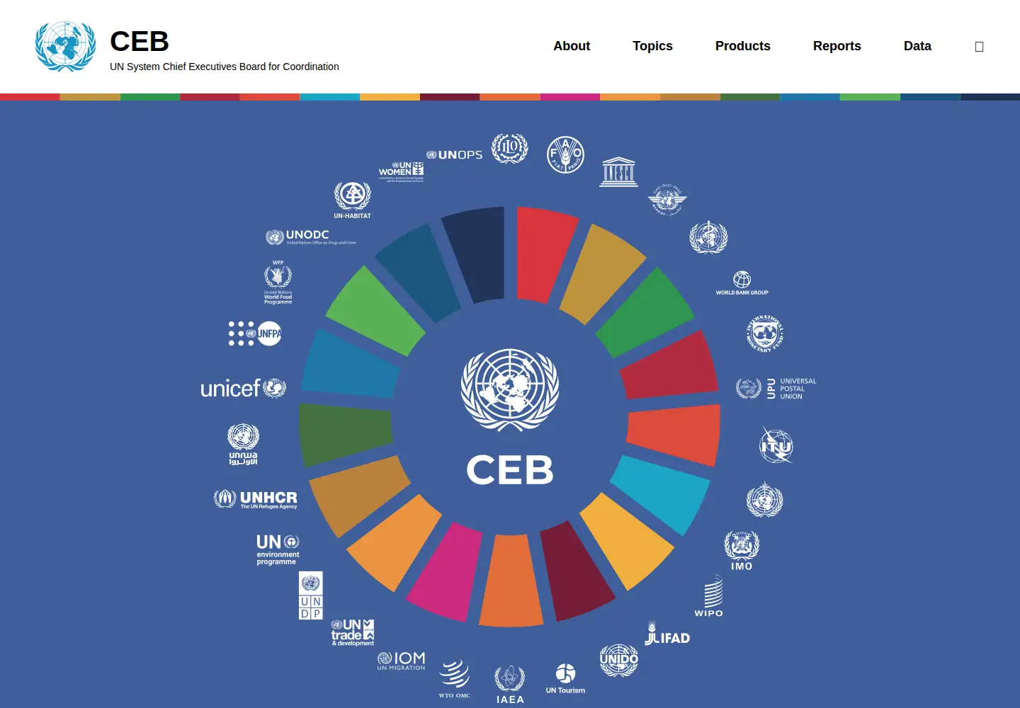 Captured homepage of unsceb.org in the current scan