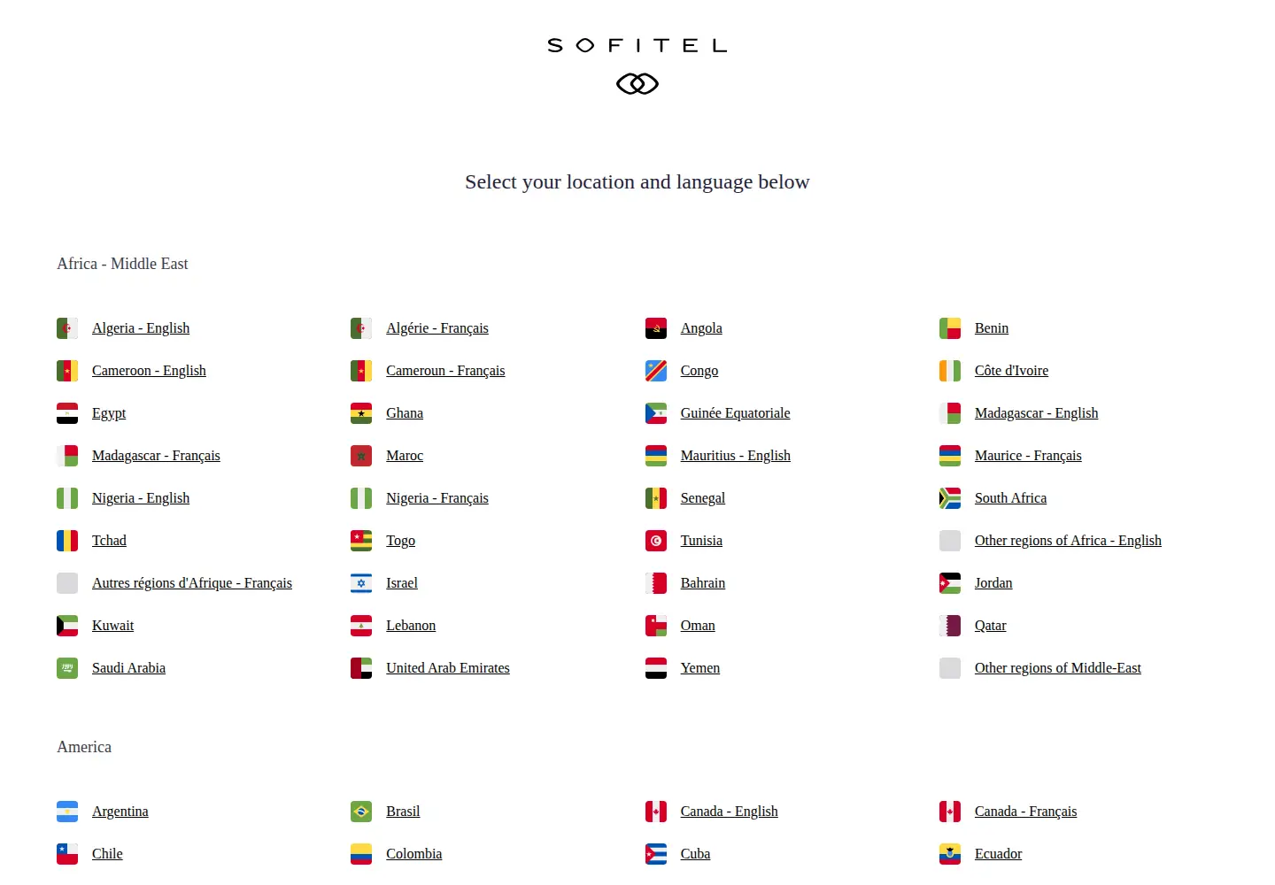 Captured homepage of sofitel.com in the current scan