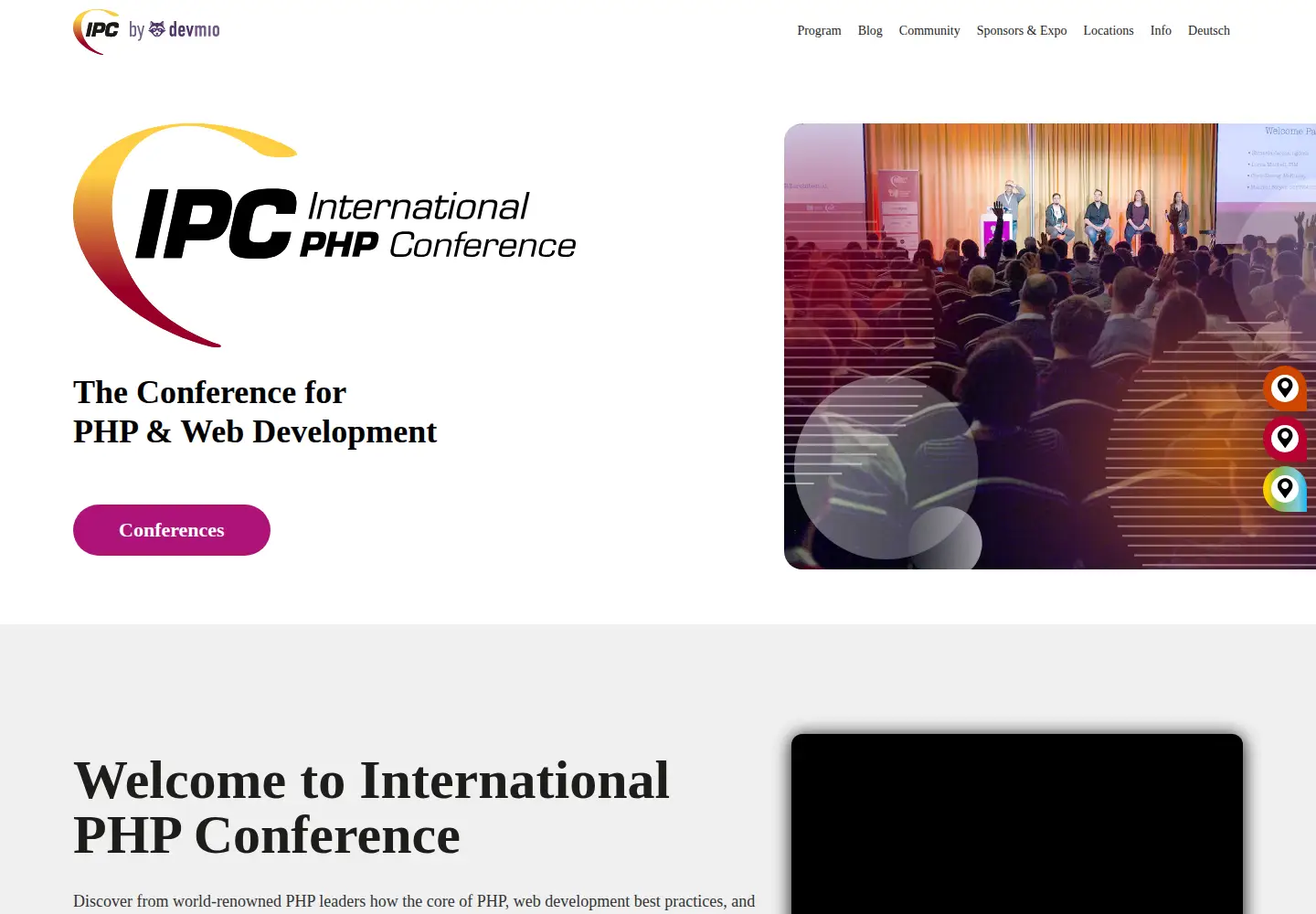 Captured homepage of phpconference.com in the current scan