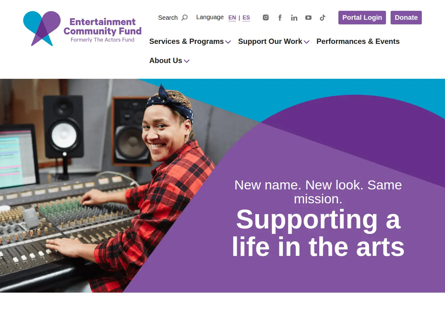 Screenshot of actorsfund.org