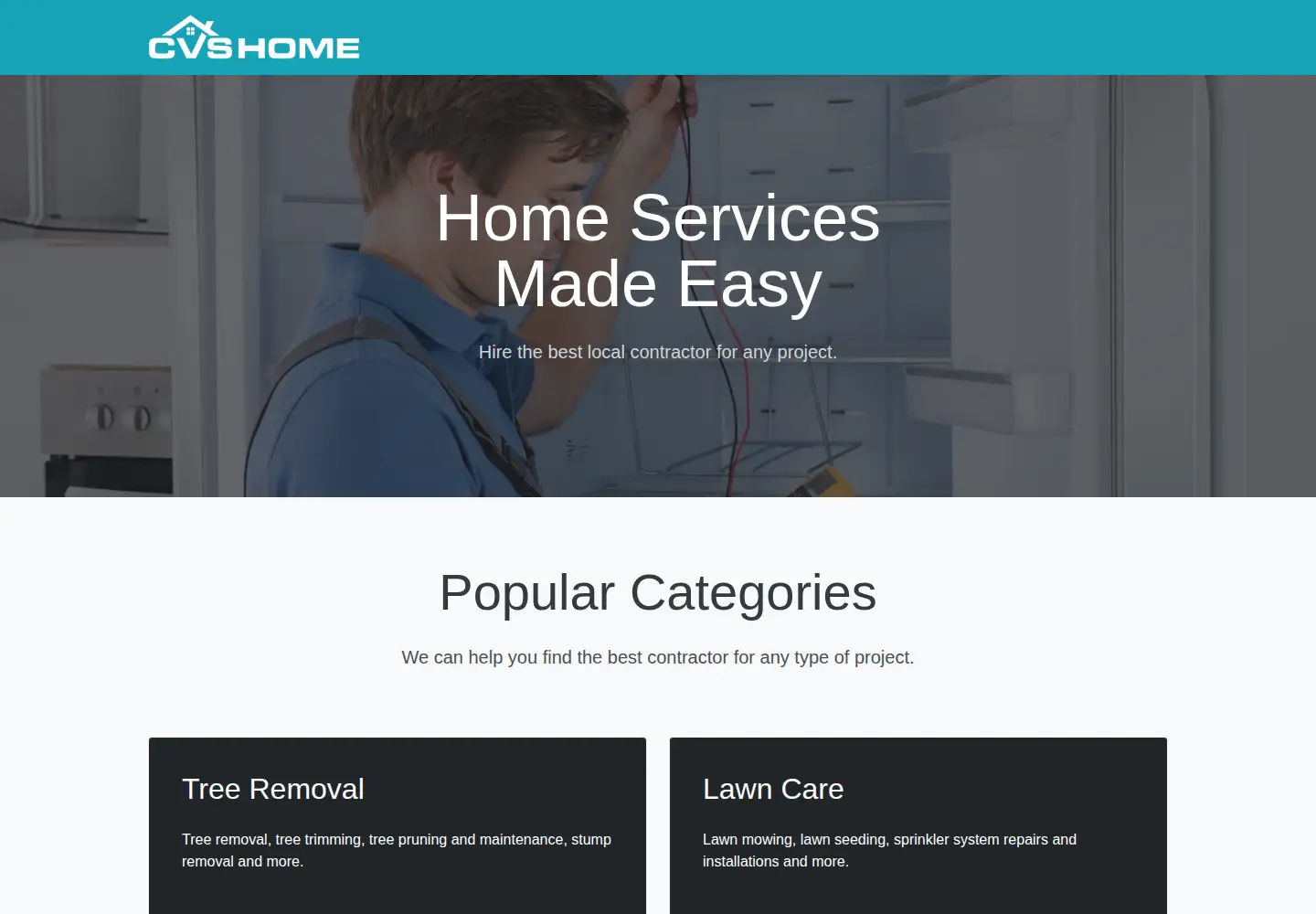 Screenshot of cvshome.org