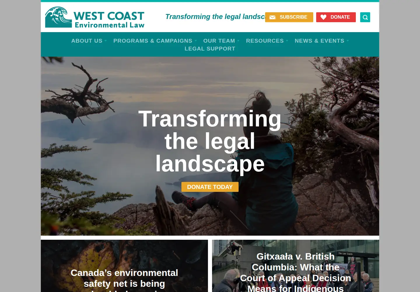 Captured homepage of wcel.org in the current scan