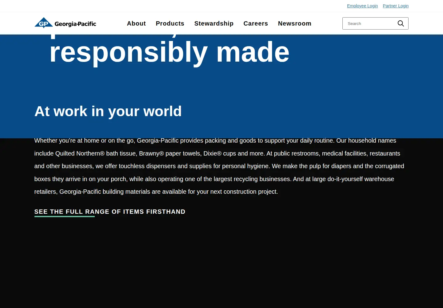 Captured homepage of gp.com in the current scan