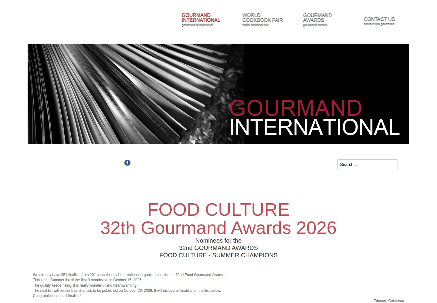 Screenshot of cookbookfair.com