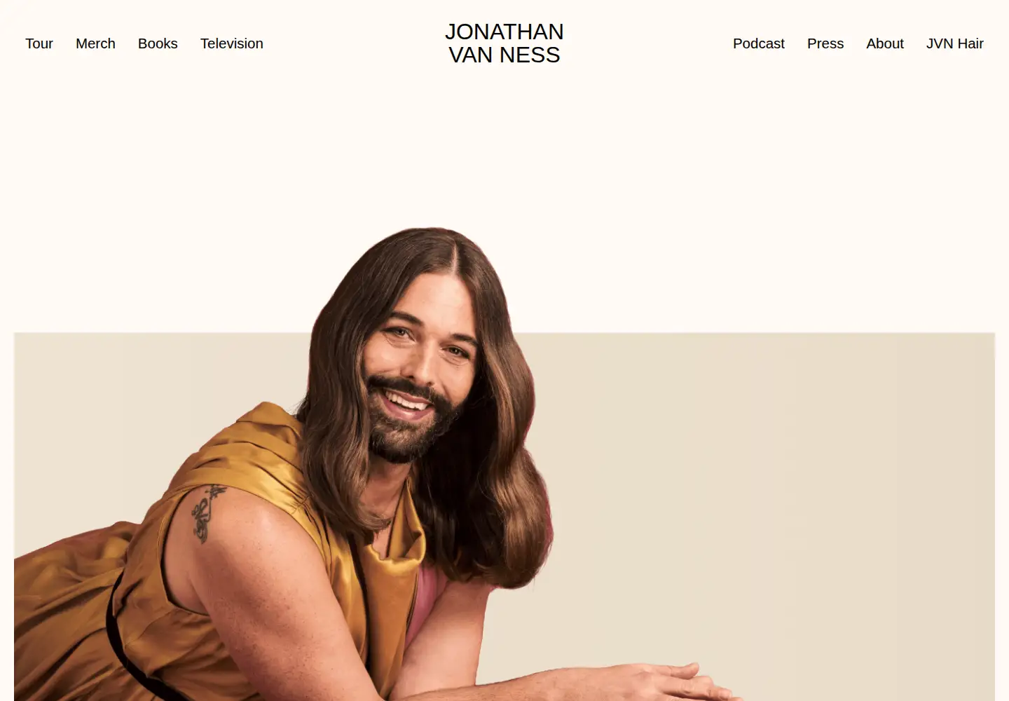 Captured homepage of jonathanvanness.com in the current scan